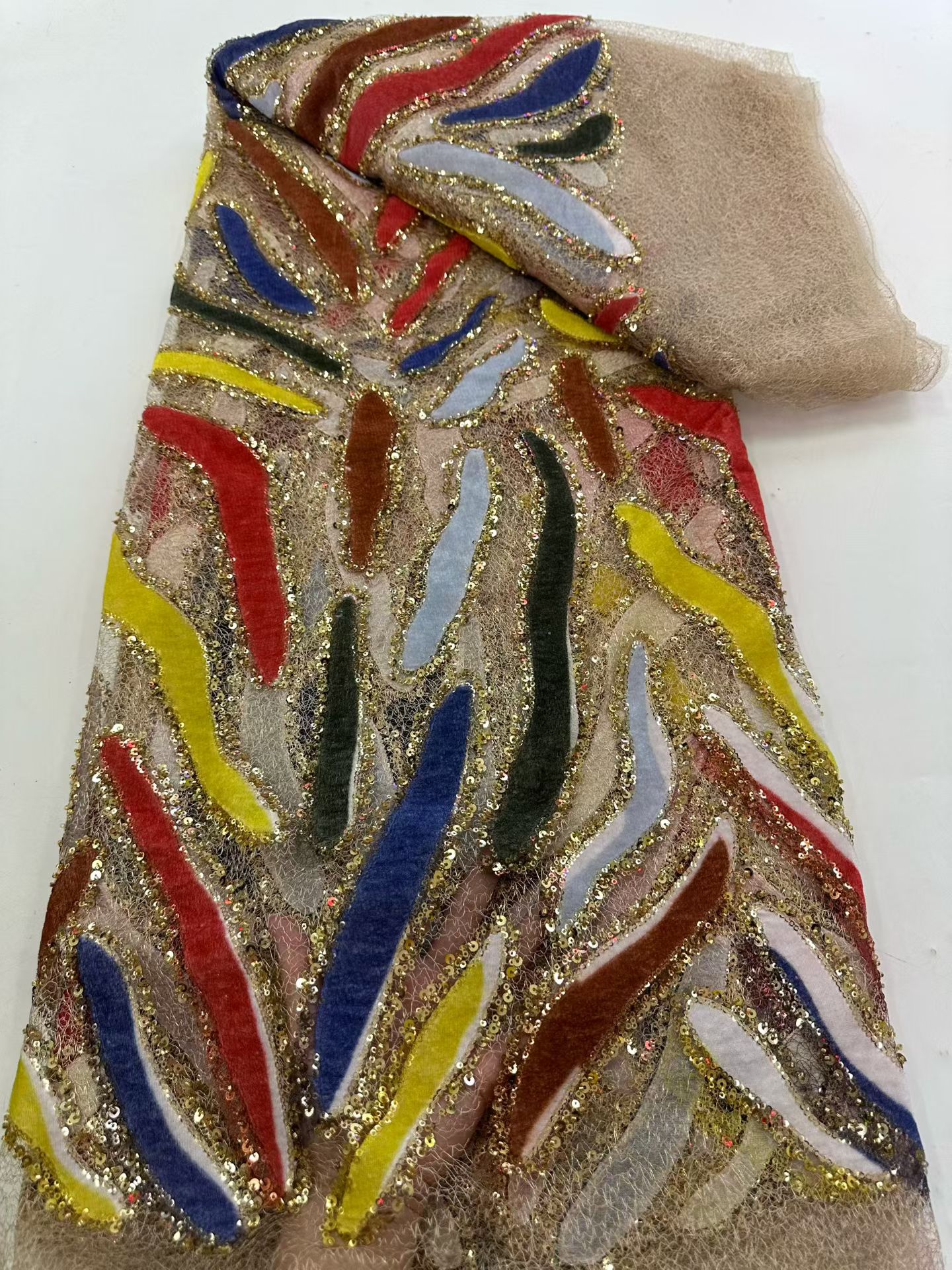 Latest African Sequins Lace Fa - Embroidery Net Fabric recensione e prezzo