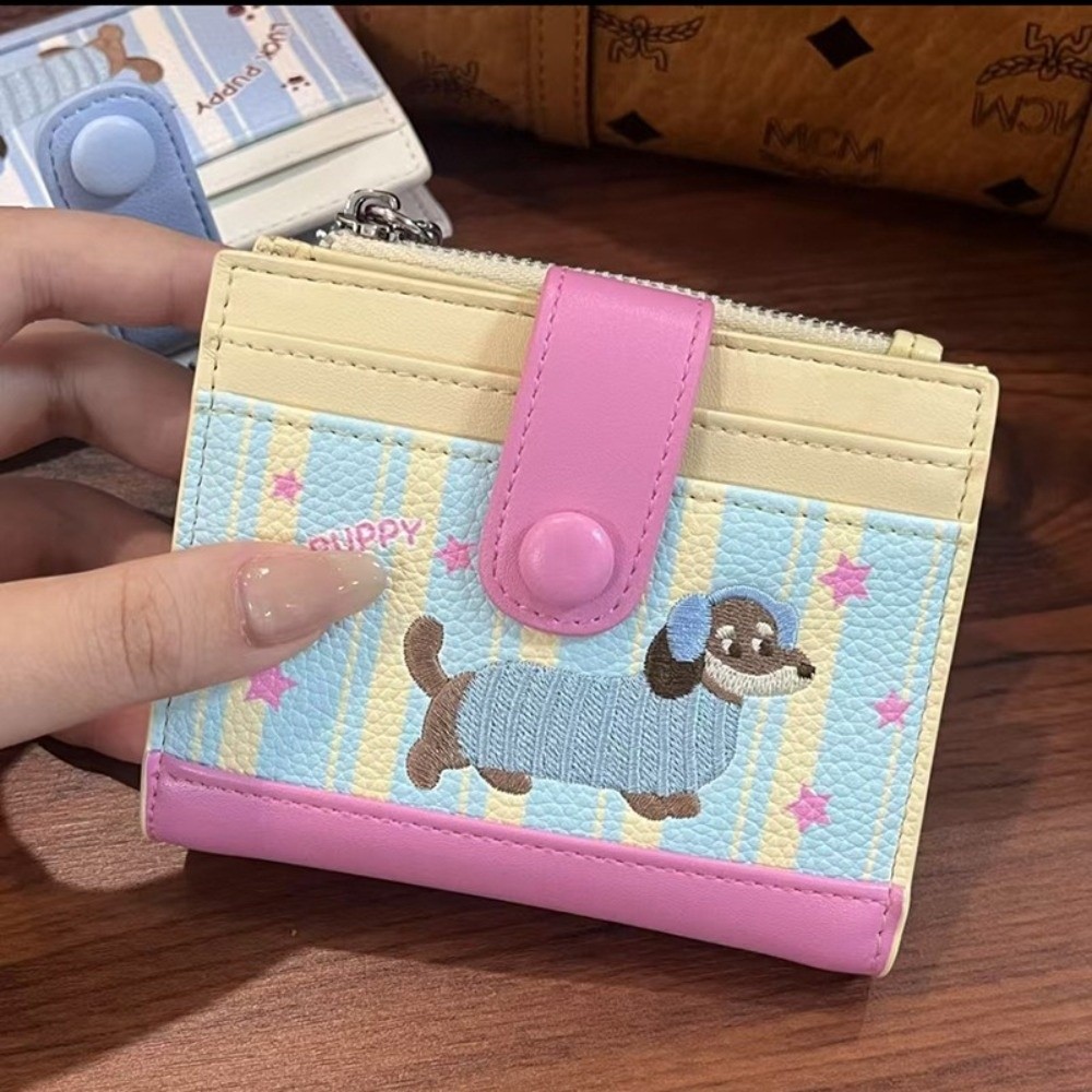 Korean Style Dachshund Embroid - Embroidery Wallet recensione e prezzo