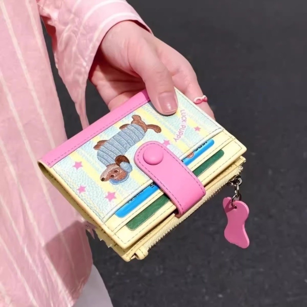 Korean Style Dachshund Embroid - Embroidery Wallet recensione e prezzo