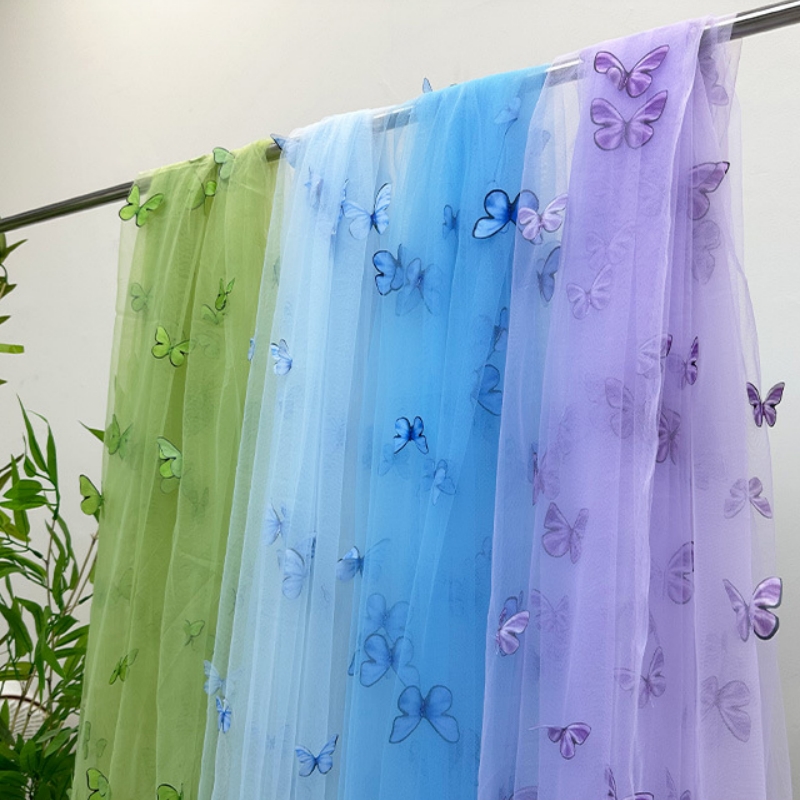 3D Butterfly Embroidery Tulle  - Embroidery Net Fabric recensione e prezzo