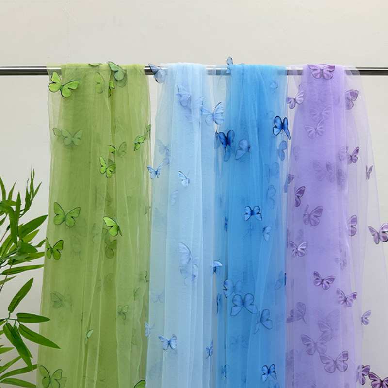 3D Butterfly Embroidery Tulle  - Embroidery Net Fabric recensione e prezzo