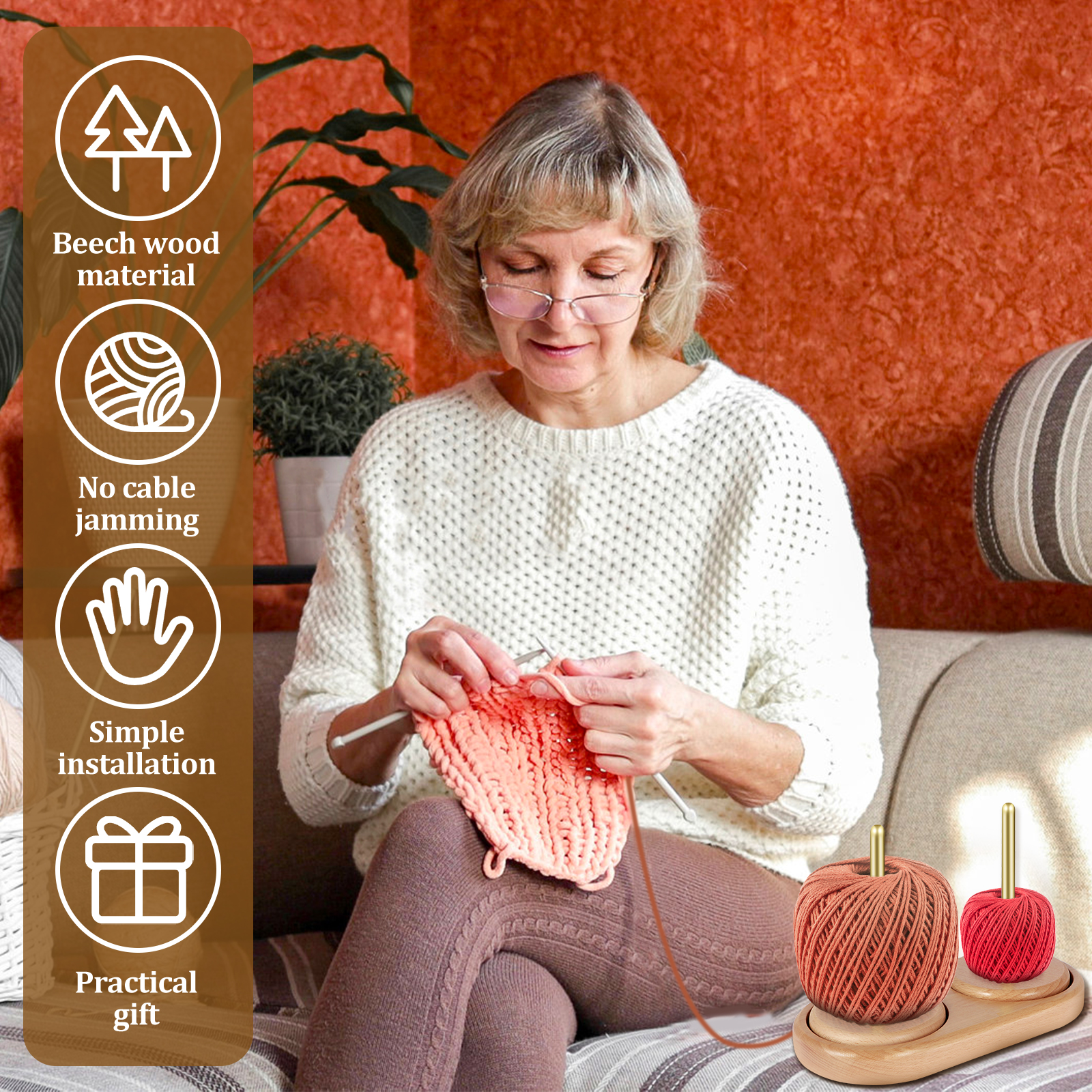 Yarn Ball Holder Rotatable Woo - Embroidery Yarns recensione e prezzo