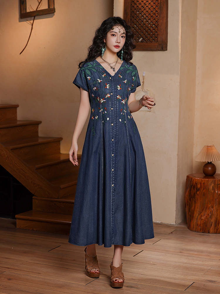 TIYIHAILEY Women Denim Dresses - Embroidery Garments recensione e prezzo