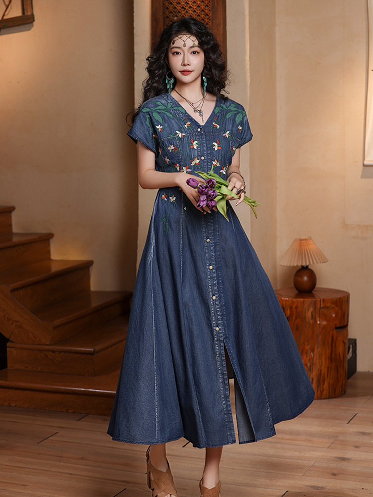 TIYIHAILEY Women Denim Dresses - Embroidery Garments recensione e prezzo
