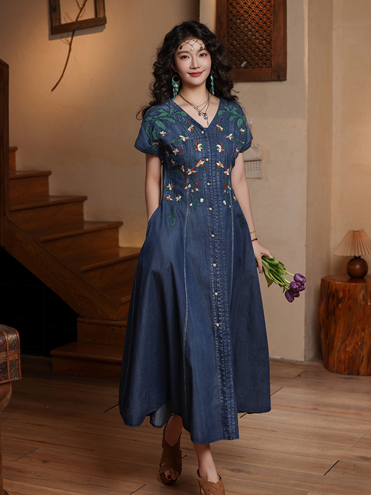 TIYIHAILEY Women Denim Dresses - Embroidery Garments recensione e prezzo